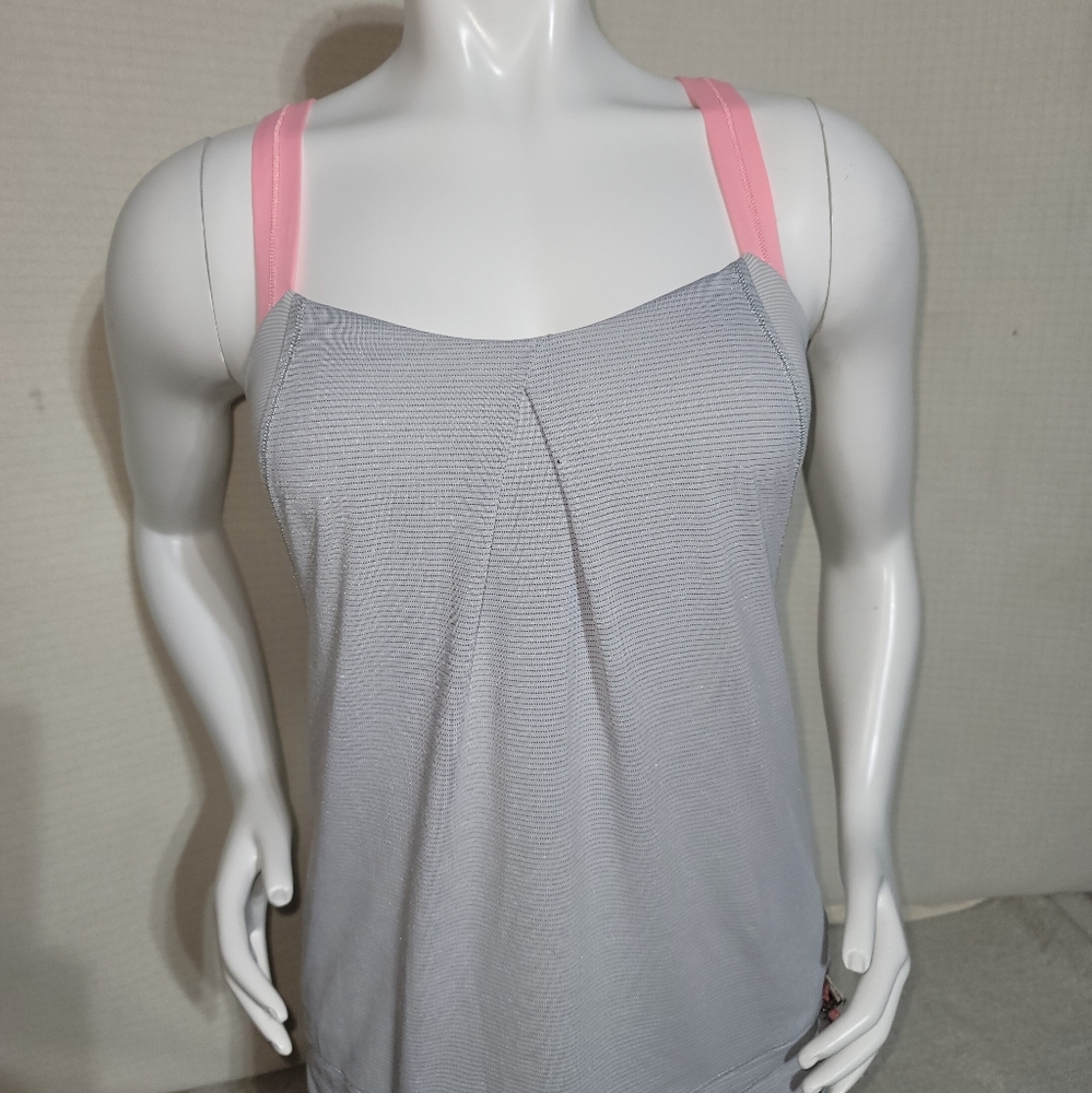 Lululemon Gray & Pink Drawstring - image 2
